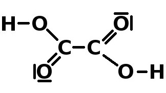 Strukturformel der Oxalsäure